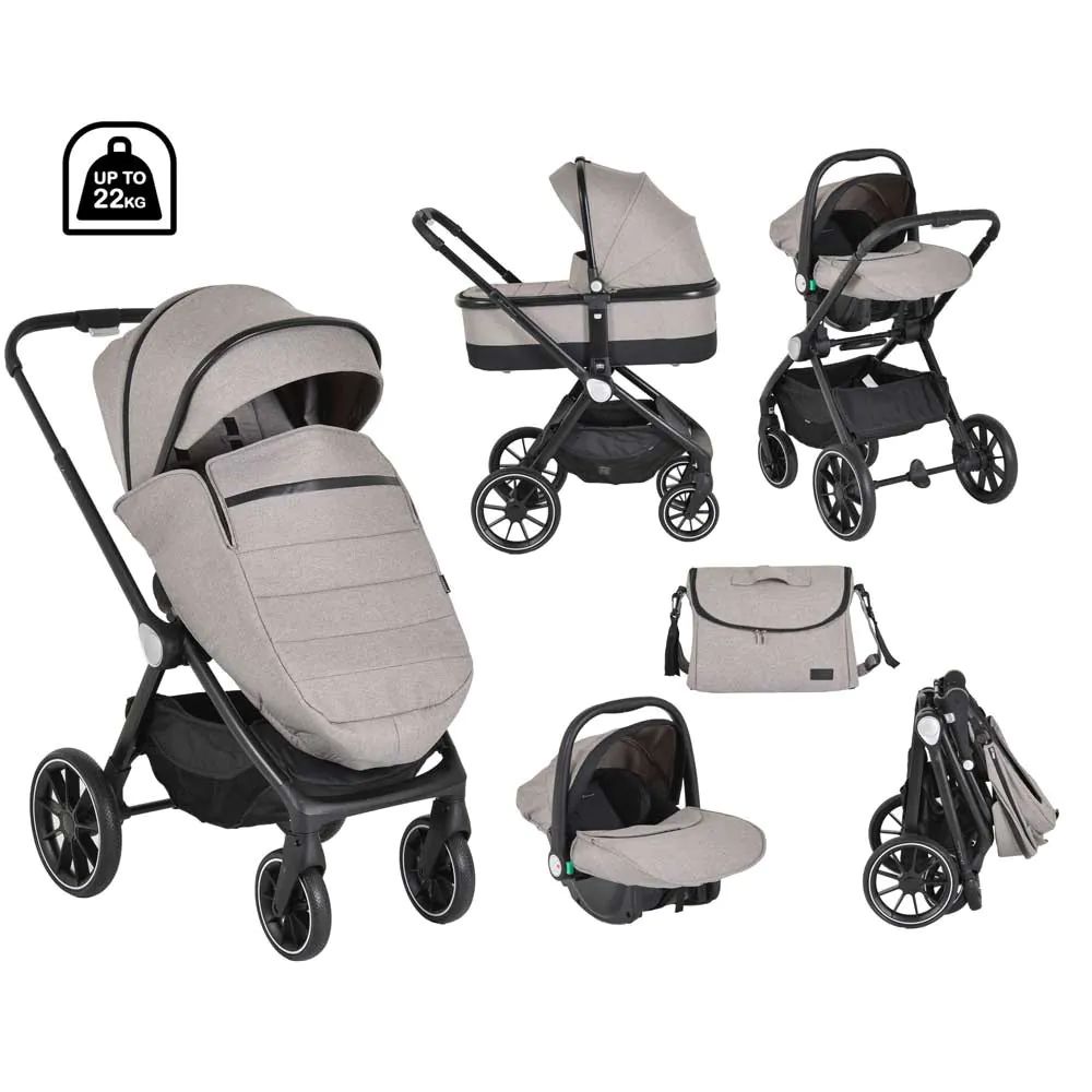 Carucior combinat 3 in 1 Cangaroo Christiano Bej pana la 22 kg - poza 1