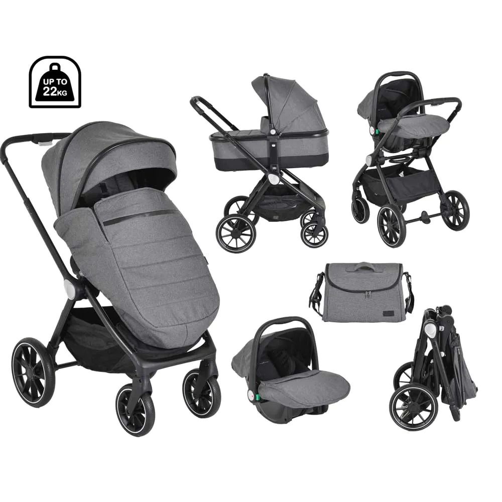 Carucior combinat 3 in 1 Cangaroo Christiano Gri Inchis pana la 22 kg - poza 1