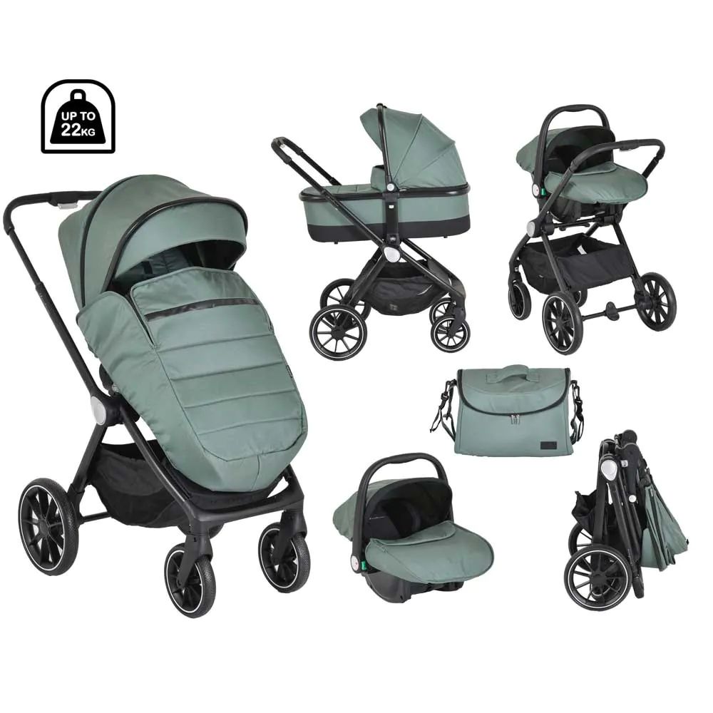 Carucior combinat 3 in 1 Cangaroo Christiano Verde pana la 22 kg - poza 1
