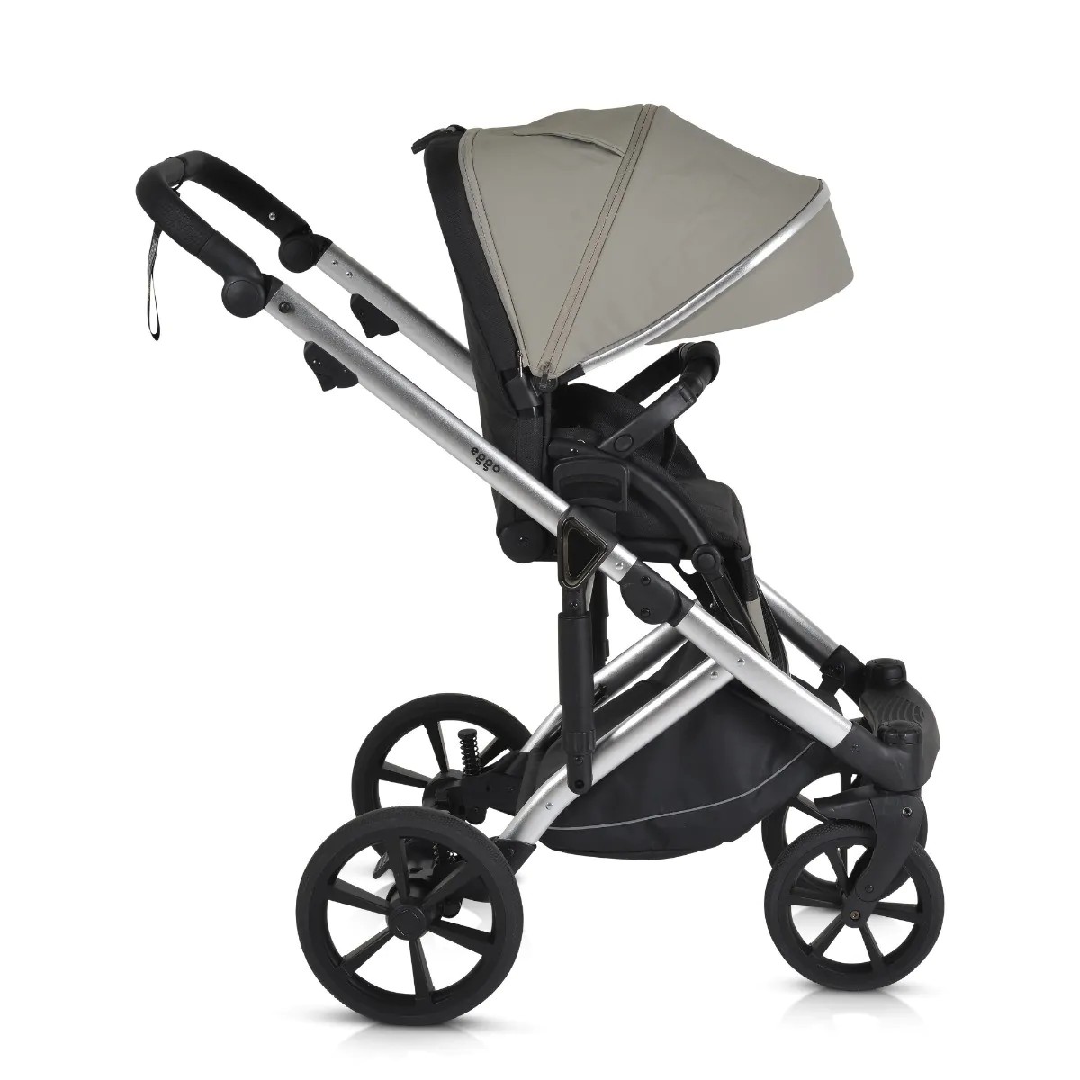 Carucior combinat 3 in 1 Cangaroo Eggo Pidgeon Grey cu cadru Silver - poza 4