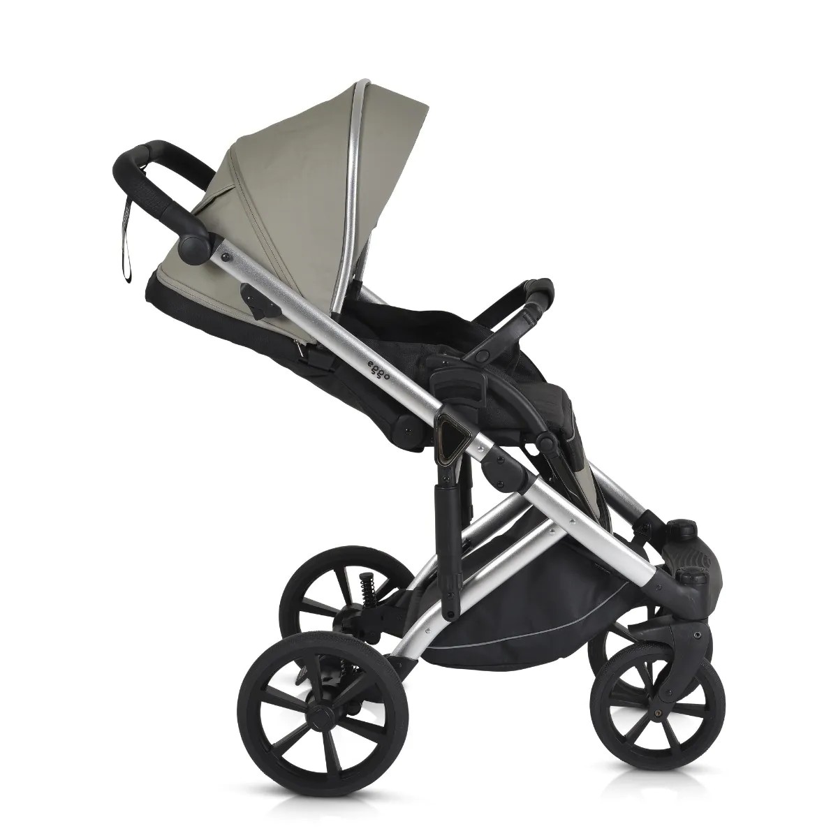 Carucior combinat 3 in 1 Cangaroo Eggo Pidgeon Grey cu cadru Silver - poza 5