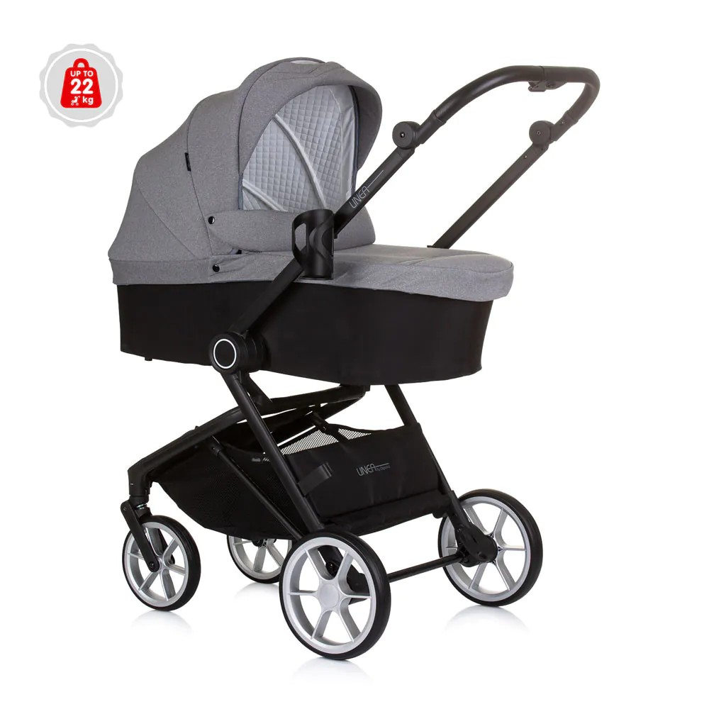 Carucior combinat 3 in 1 Chipolino Linea 2024 Ash Grey - poza 3
