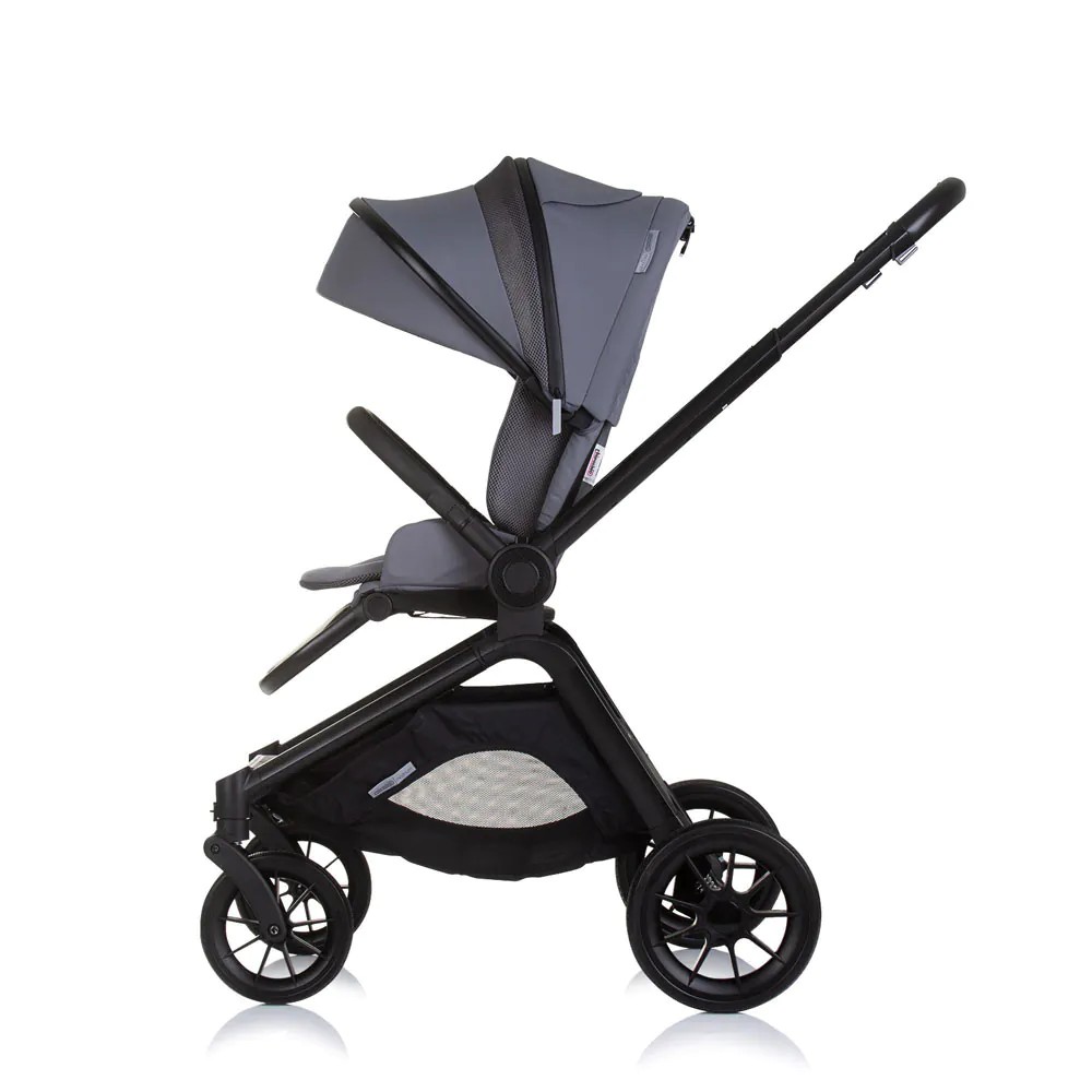 Carucior combinat 3 in 1 cu landou si scoica auto I Size (40-85 cm) Chipolino Magnum 2025 Antracit - poza 5