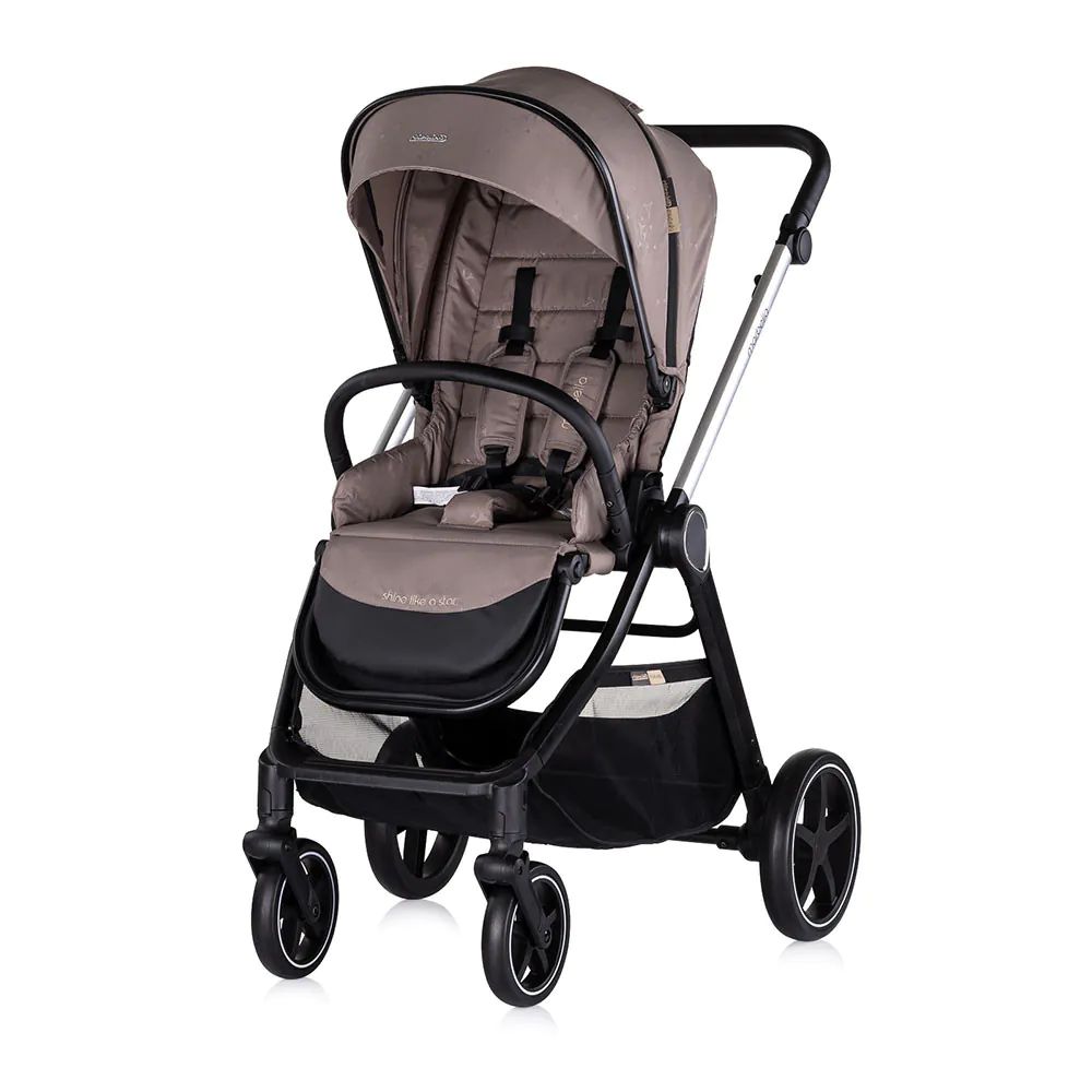 Carucior combinat 3 in 1 cu landou si scoica auto I Size (40-87 cm) Chipolino Marbella 2025 Tiramisu - poza 4