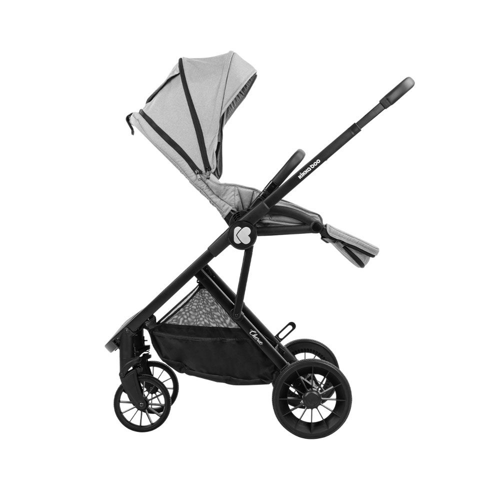 Carucior combinat 3 in 1 Kikka Boo Cherie Gri - poza 4