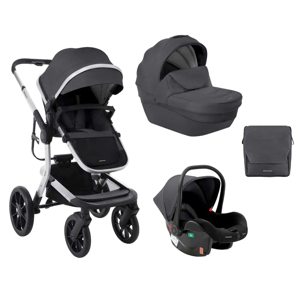 Carucior combinat 3 in 1 Kikka Boo Irene Gri inchis - poza 1