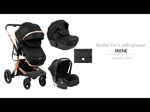 Carucior combinat 3 in 1 Kikka Boo Irene Gri inchis - poza 2
