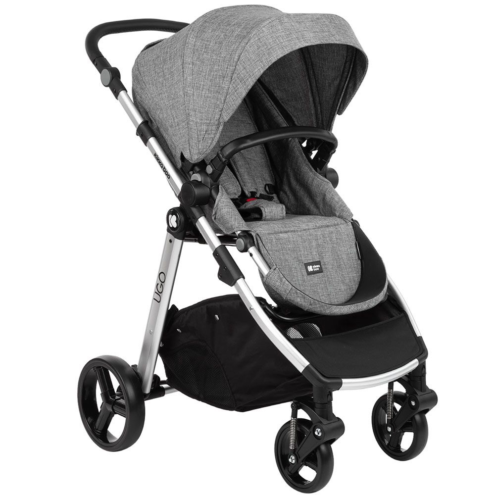 Carucior combinat 3 in 1 Kikka Ugo All in One Dark Grey Melange - poza 4
