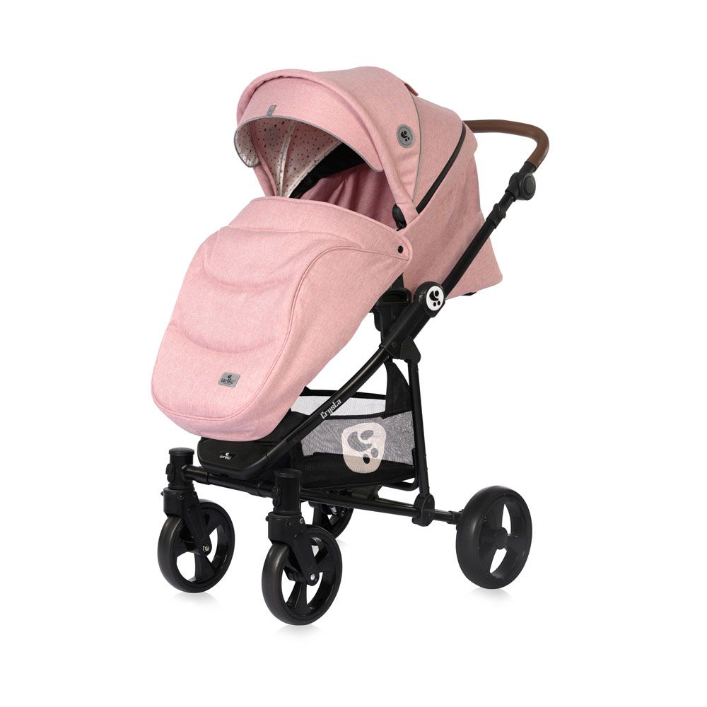Carucior combinat 3 in 1 Lorelli Crysta 2022 Blossom Pink - poza 5