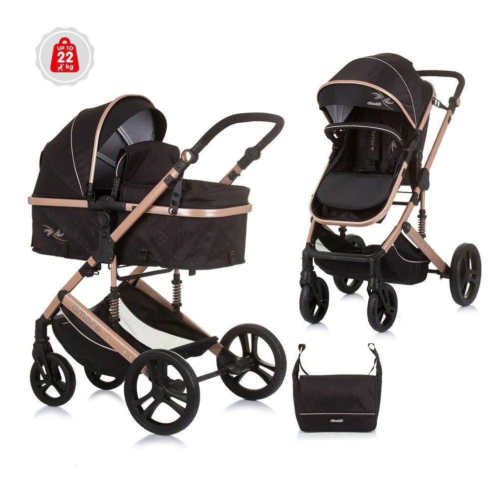 Carucior combinat Chipolino Amore 2024 Obsidian - poza 1