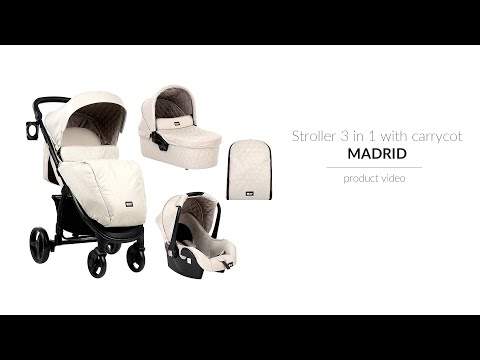 Carucior combinat Kikka Boo Madrid 3 in 1 Pink Melange 2020 - poza 2