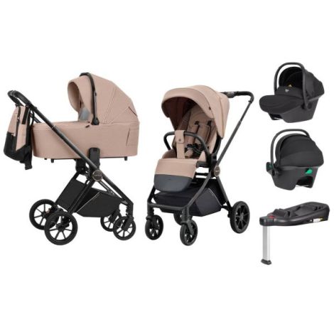 Carucior compact premium Carrello ULTRA 4 in 1 I-Size 40-87 cm cu baza Isofix Antique Beige - poza 1