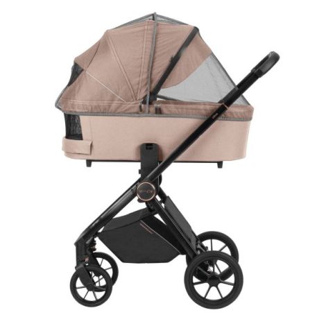 Carucior compact premium Carrello ULTRA 4 in 1 I-Size 40-87 cm cu baza Isofix Antique Beige - poza 5