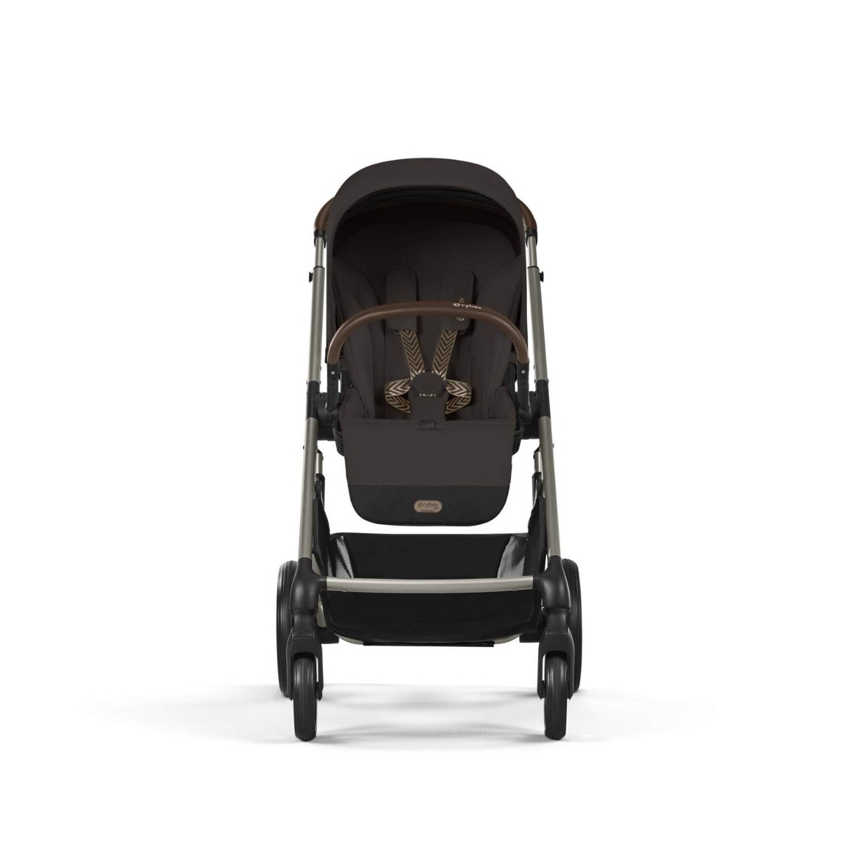 Carucior Cybex Gold Balios S Lux Chocolate Brown cu cadru taupe si maner curbat - poza 2