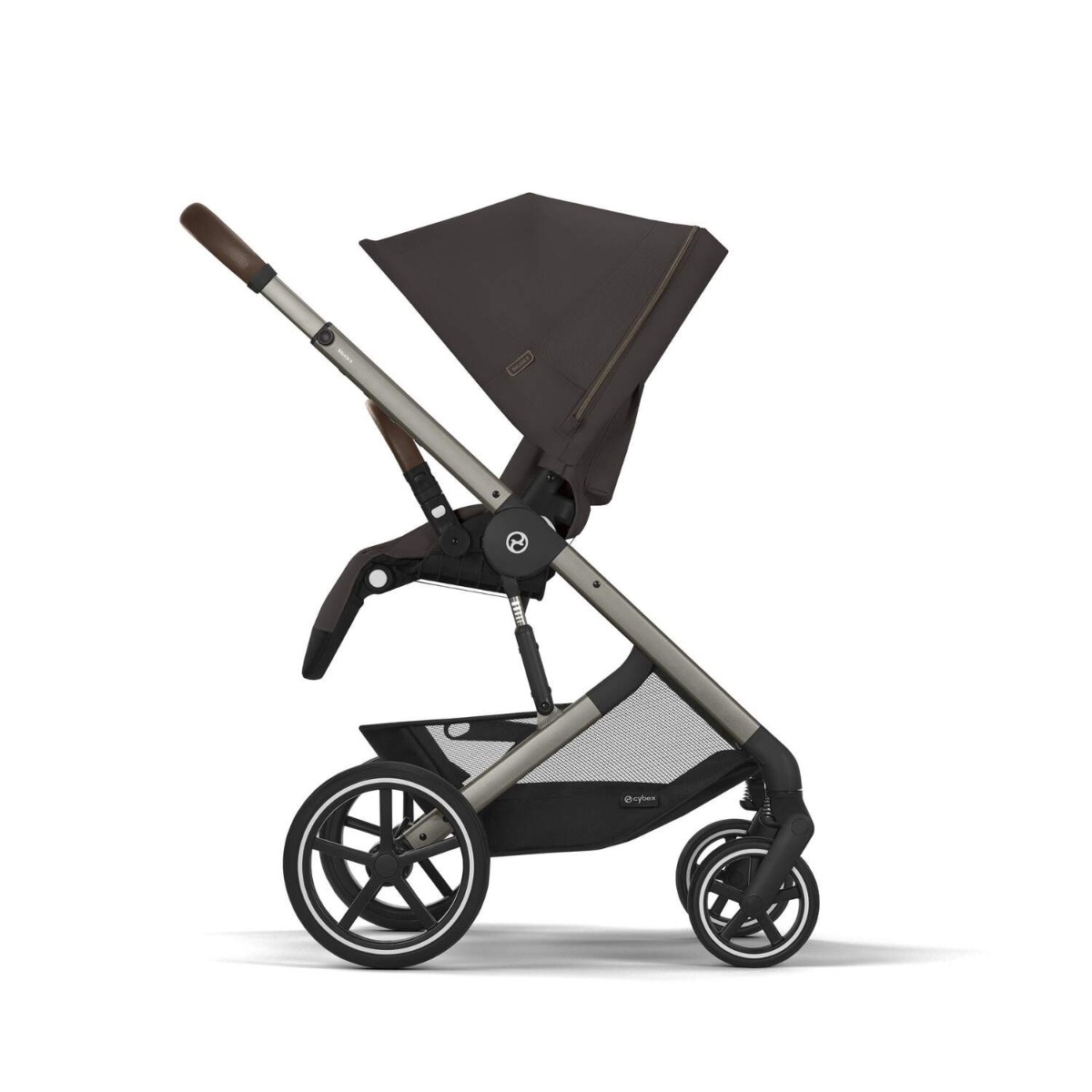 Carucior Cybex Gold Balios S Lux Chocolate Brown cu cadru taupe si maner curbat - poza 5