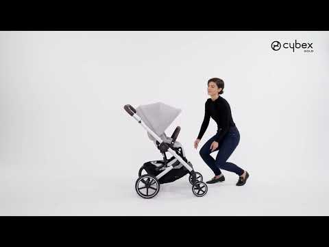 Carucior Cybex Gold Balios S Lux Moon Black cu cadru negru si maner curbat - poza 2