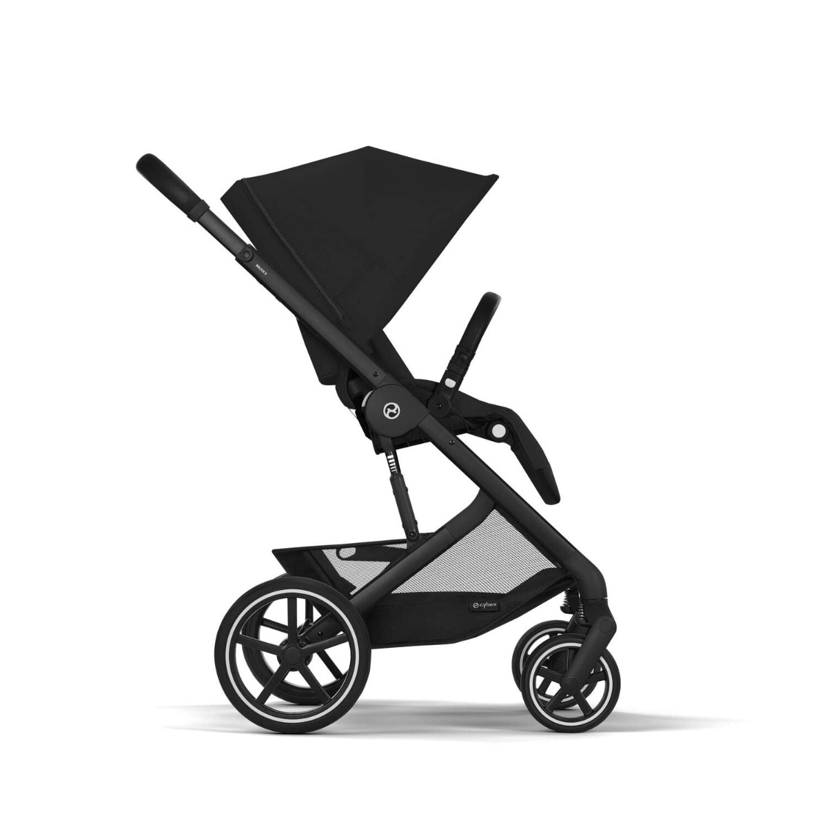Carucior Cybex Gold Balios S Lux Moon Black cu cadru negru si maner curbat - poza 4