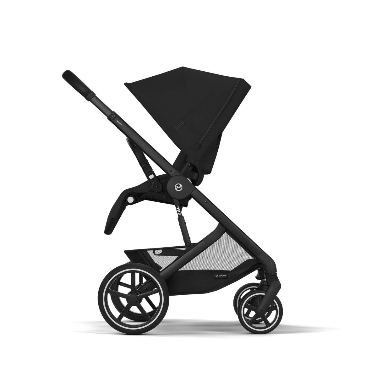 Carucior Cybex Gold Balios S Lux Moon Black cu cadru negru si maner curbat - poza 5