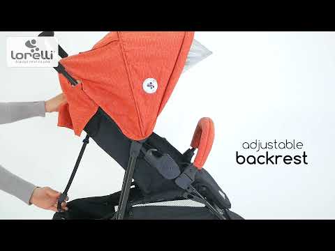 Carucior de vara cu acoperitoare Lorelli Martina 2021 Black Ginger Orange - poza 2