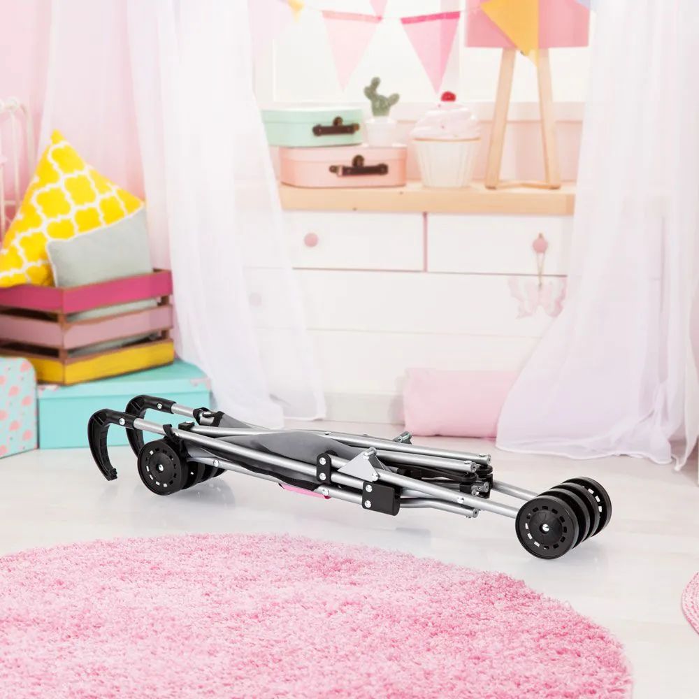 Carucior de vara pentru papusi Bayer Buggy Gri - poza 5