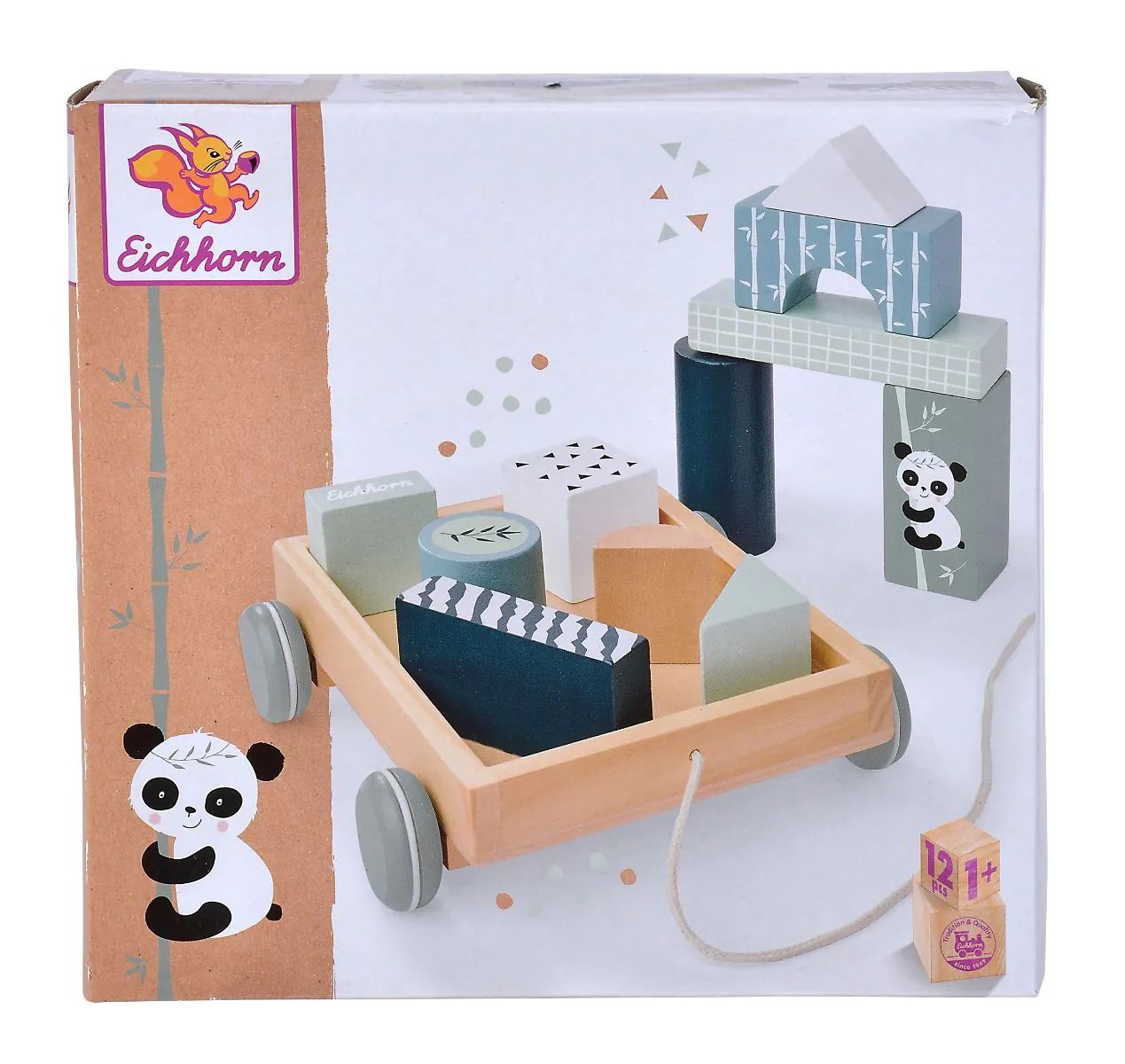 Carucior din lemn de tras cu forme Eichhorn Color - poza 4
