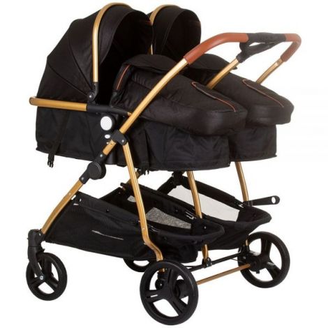 Carucior gemeni Chipolino Duo Smart 2 in 1 obsidian gold - poza 1