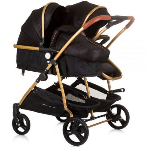 Carucior gemeni Chipolino Duo Smart 2 in 1 obsidian gold - poza 2