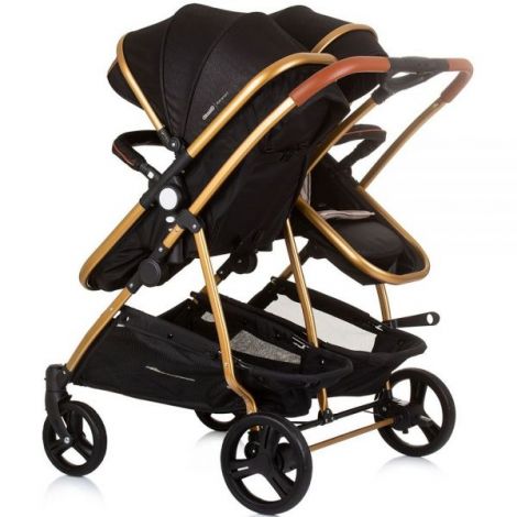 Carucior gemeni Chipolino Duo Smart 2 in 1 obsidian gold - poza 3