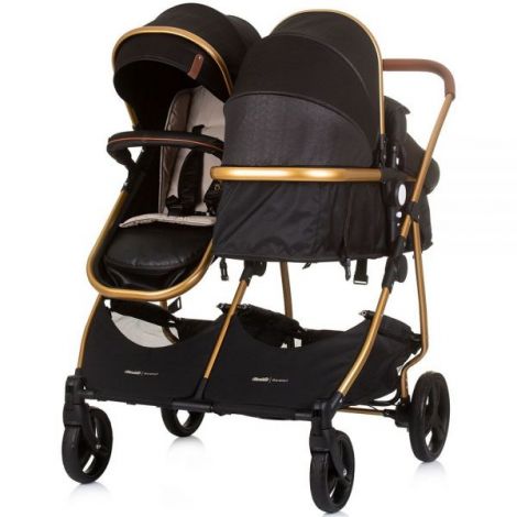 Carucior gemeni Chipolino Duo Smart 2 in 1 obsidian gold - poza 5