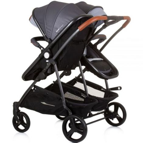 Carucior gemeni Chipolino Duo Smart 2 in 1 silver grey - poza 3