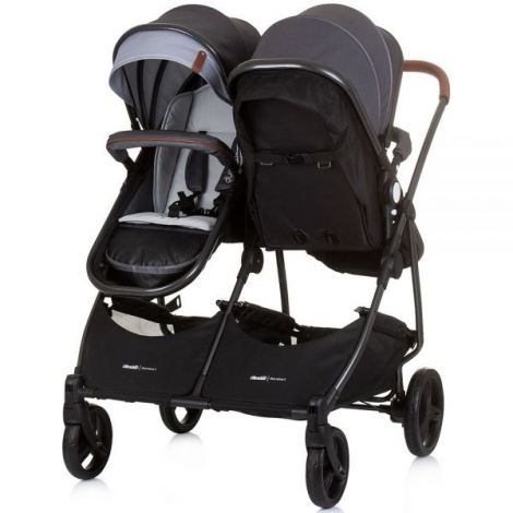 Carucior gemeni Chipolino Duo Smart 2 in 1 silver grey - poza 4