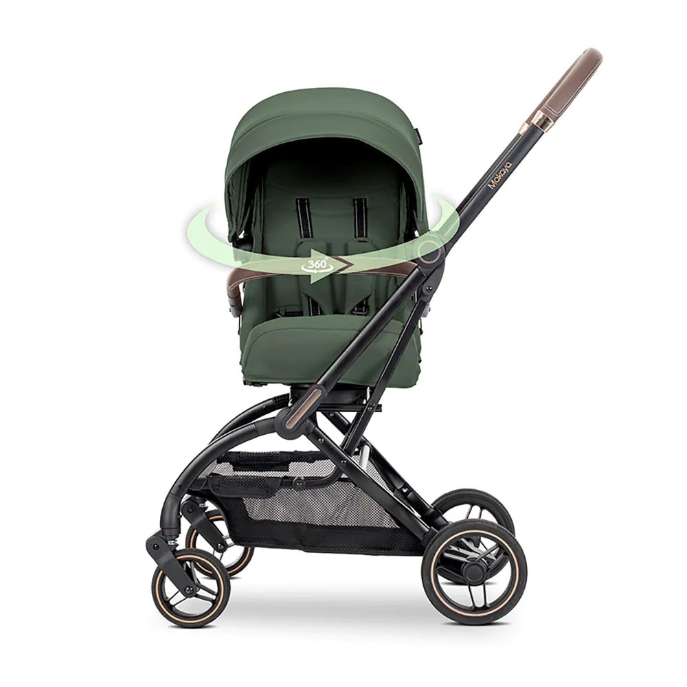 Carucior Lorelli Makaya cu scaun rotativ 360 grade Verde - poza 2