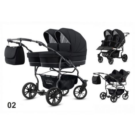 Carucior pentru gemeni Mikado GOLDSTAR 3 in 1 GS-02 - poza 1