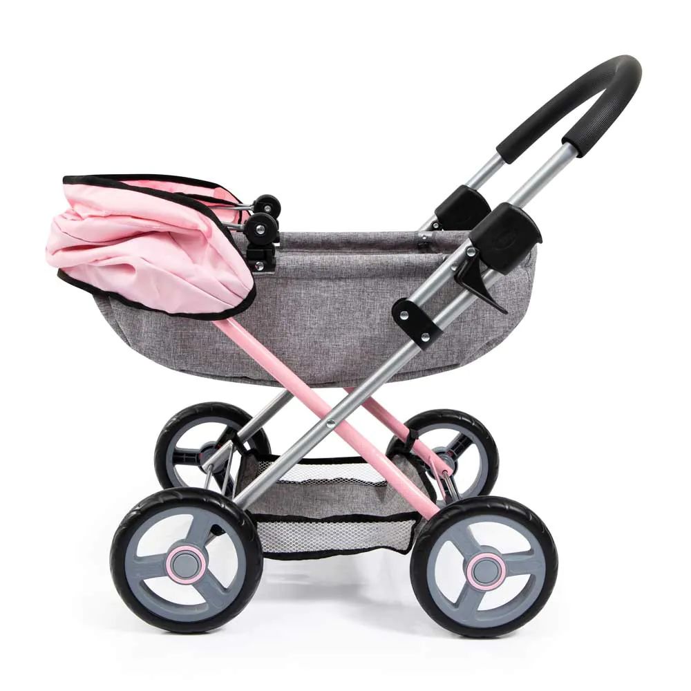 Carucior pentru papusi Bayer Cosy Grey Pink - poza 4
