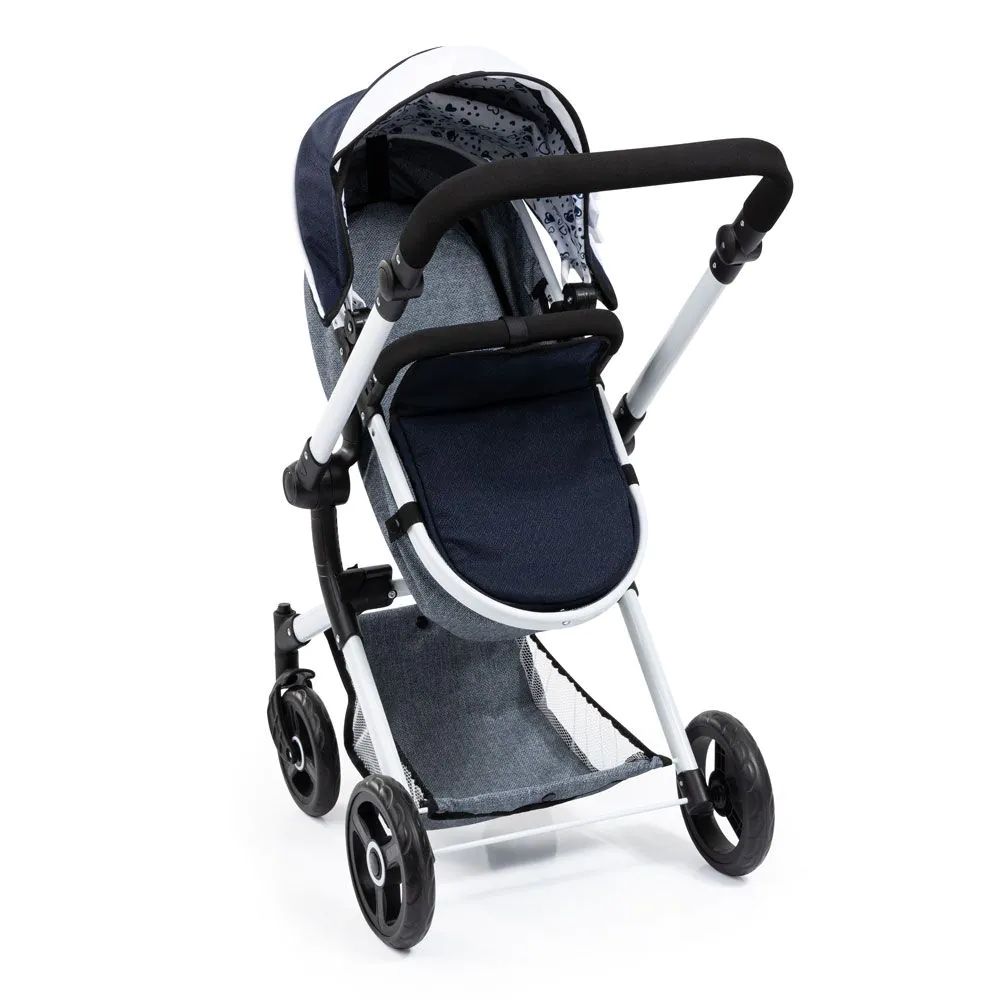 Carucior pentru papusi Bayer Neo Vario Gri cu Albastru - poza 4