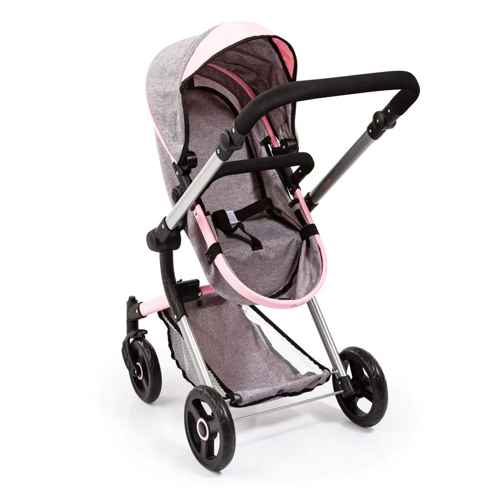 Carucior pentru papusi Bayer Neo Vario Gri cu Roz - poza 5