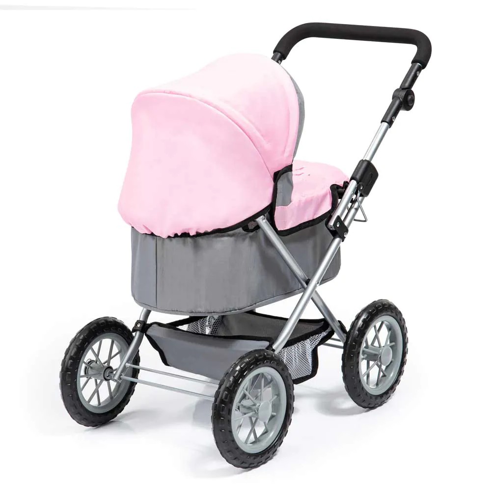 Carucior pentru papusi Bayer Trendy Gri cu Roz 13008AA - poza 4