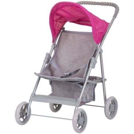Carucior pentru papusi Chipolino Alice grey pink linen - poza 1
