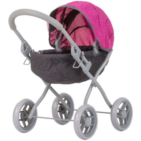 Carucior pentru papusi Chipolino Daisy grey pink linen - poza 1