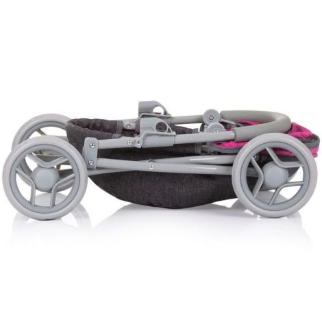 Carucior pentru papusi Chipolino Daisy grey pink linen - poza 3