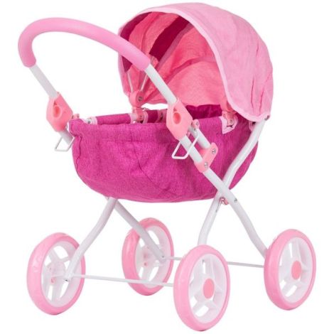 Carucior pentru papusi Chipolino Daisy pink linen - poza 1