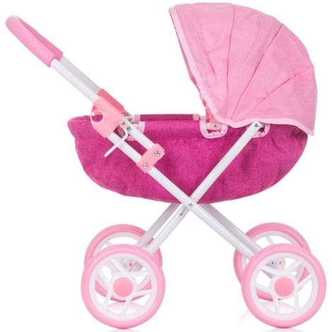 Carucior pentru papusi Chipolino Daisy pink linen - poza 2