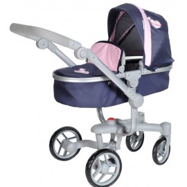 Carucior pentru papusi cu landou Terzo Navy Blue