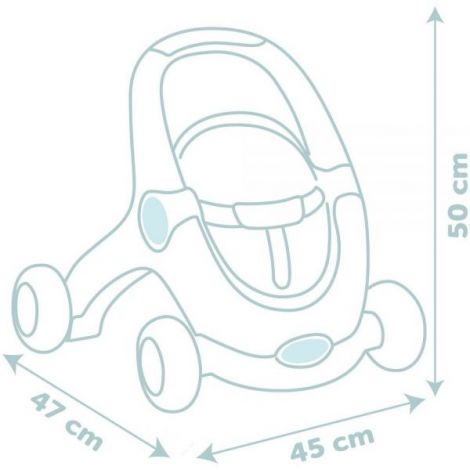 Carucior pentru papusi Smoby Baby Walker 3 in 1 cu papusa - poza 4
