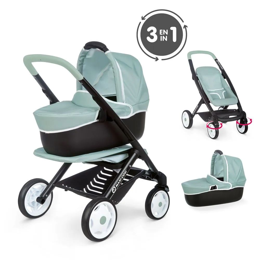 Carucior pentru papusi Smoby Maxi Cosi 3in1 Verde - poza 2