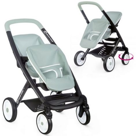 Carucior pentru papusi Smoby Maxi Cosi Twin albastru - poza 2
