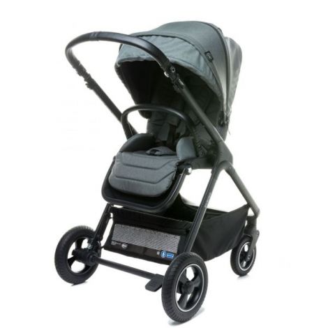 Carucior reversibil cu roti de cauciuc (max. 22 Kg) 4Baby EVERSO Negru - poza 5