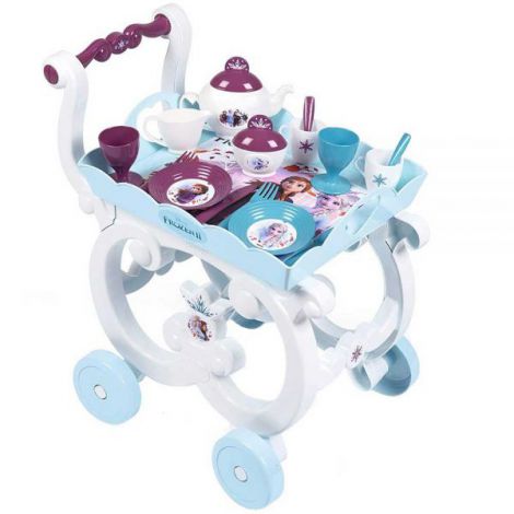 Carucior servire ceai Smoby Frozen 2 XL cu 17 accesorii - poza 1