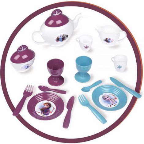 Carucior servire ceai Smoby Frozen 2 XL cu 17 accesorii - poza 2