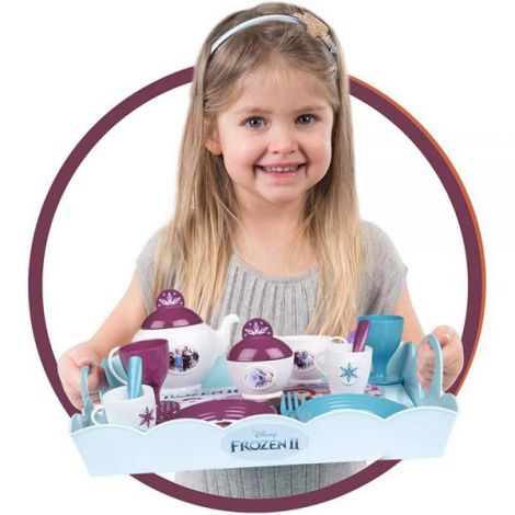 Carucior servire ceai Smoby Frozen 2 XL cu 17 accesorii - poza 3